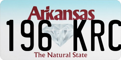 AR license plate 196KRC