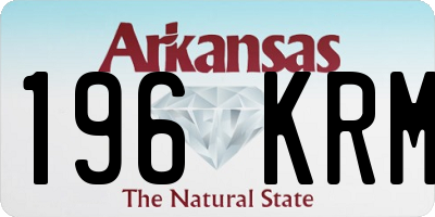 AR license plate 196KRM