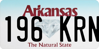 AR license plate 196KRN