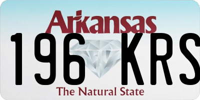 AR license plate 196KRS
