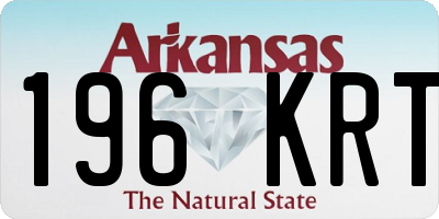 AR license plate 196KRT