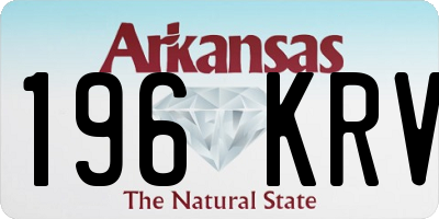 AR license plate 196KRV