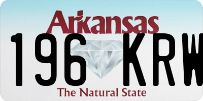 AR license plate 196KRW