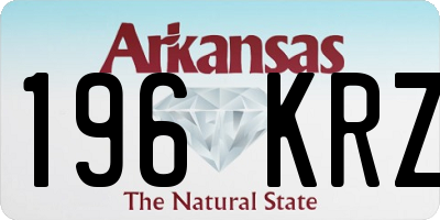 AR license plate 196KRZ