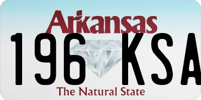 AR license plate 196KSA