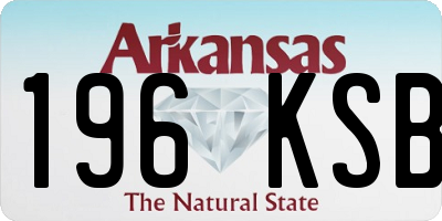 AR license plate 196KSB