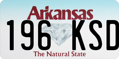 AR license plate 196KSD