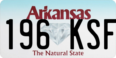 AR license plate 196KSF
