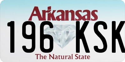 AR license plate 196KSK