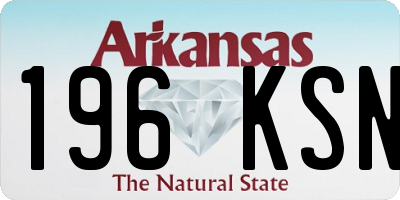 AR license plate 196KSN