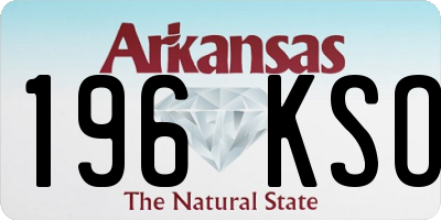 AR license plate 196KSO