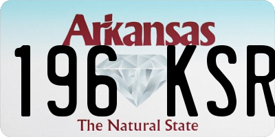 AR license plate 196KSR
