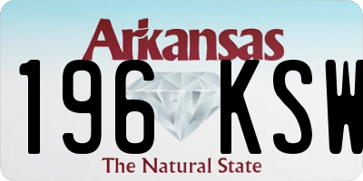 AR license plate 196KSW
