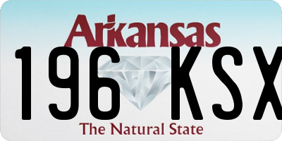 AR license plate 196KSX