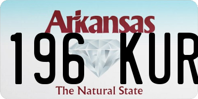 AR license plate 196KUR