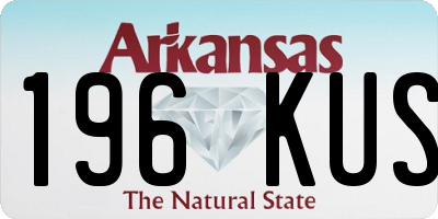 AR license plate 196KUS