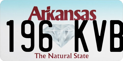 AR license plate 196KVB