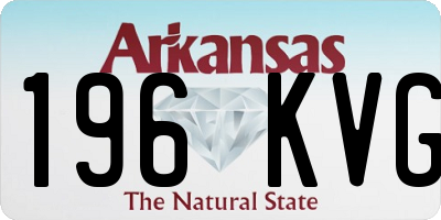 AR license plate 196KVG