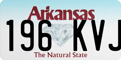 AR license plate 196KVJ