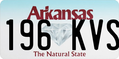 AR license plate 196KVS