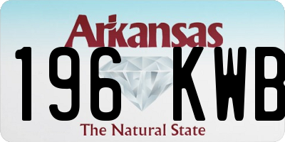 AR license plate 196KWB