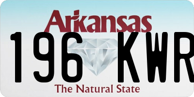 AR license plate 196KWR