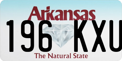AR license plate 196KXU