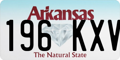 AR license plate 196KXV
