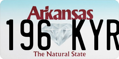 AR license plate 196KYR
