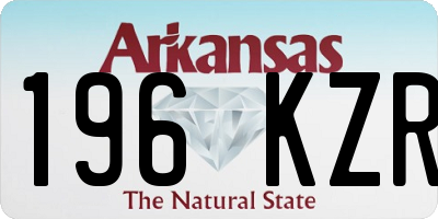 AR license plate 196KZR