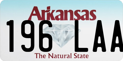 AR license plate 196LAA