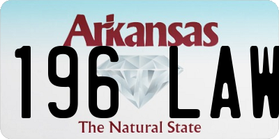 AR license plate 196LAW
