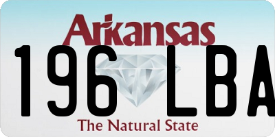 AR license plate 196LBA