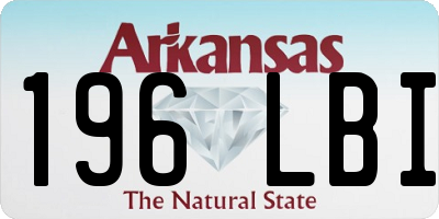 AR license plate 196LBI