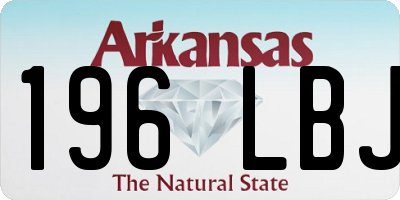 AR license plate 196LBJ