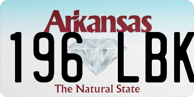 AR license plate 196LBK