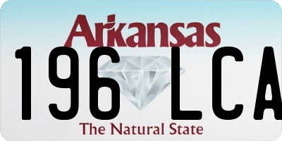 AR license plate 196LCA
