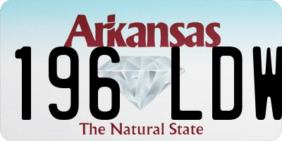 AR license plate 196LDW