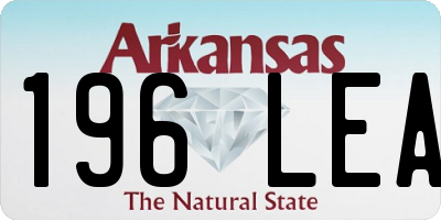 AR license plate 196LEA