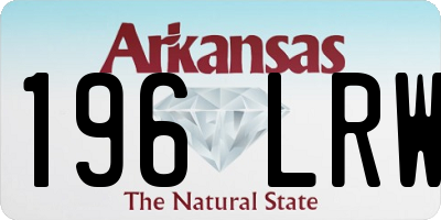AR license plate 196LRW