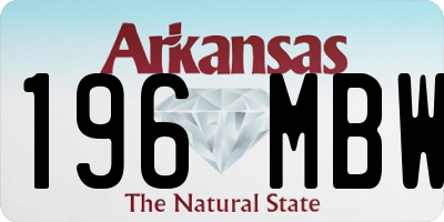 AR license plate 196MBW