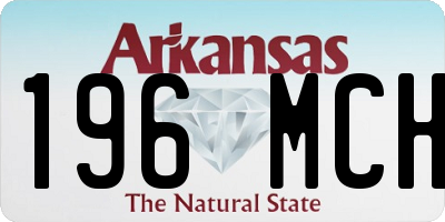 AR license plate 196MCH