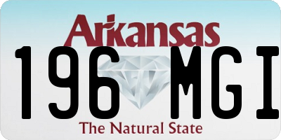 AR license plate 196MGI