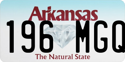AR license plate 196MGQ