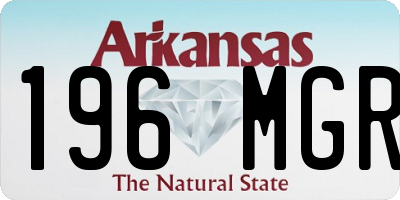 AR license plate 196MGR