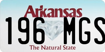 AR license plate 196MGS