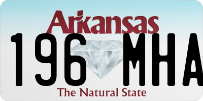 AR license plate 196MHA