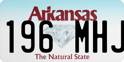 AR license plate 196MHJ