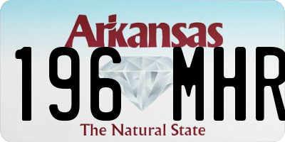 AR license plate 196MHR