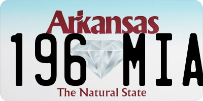 AR license plate 196MIA
